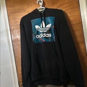 Adidas Black Sweatshirt with Trefoil Graphic